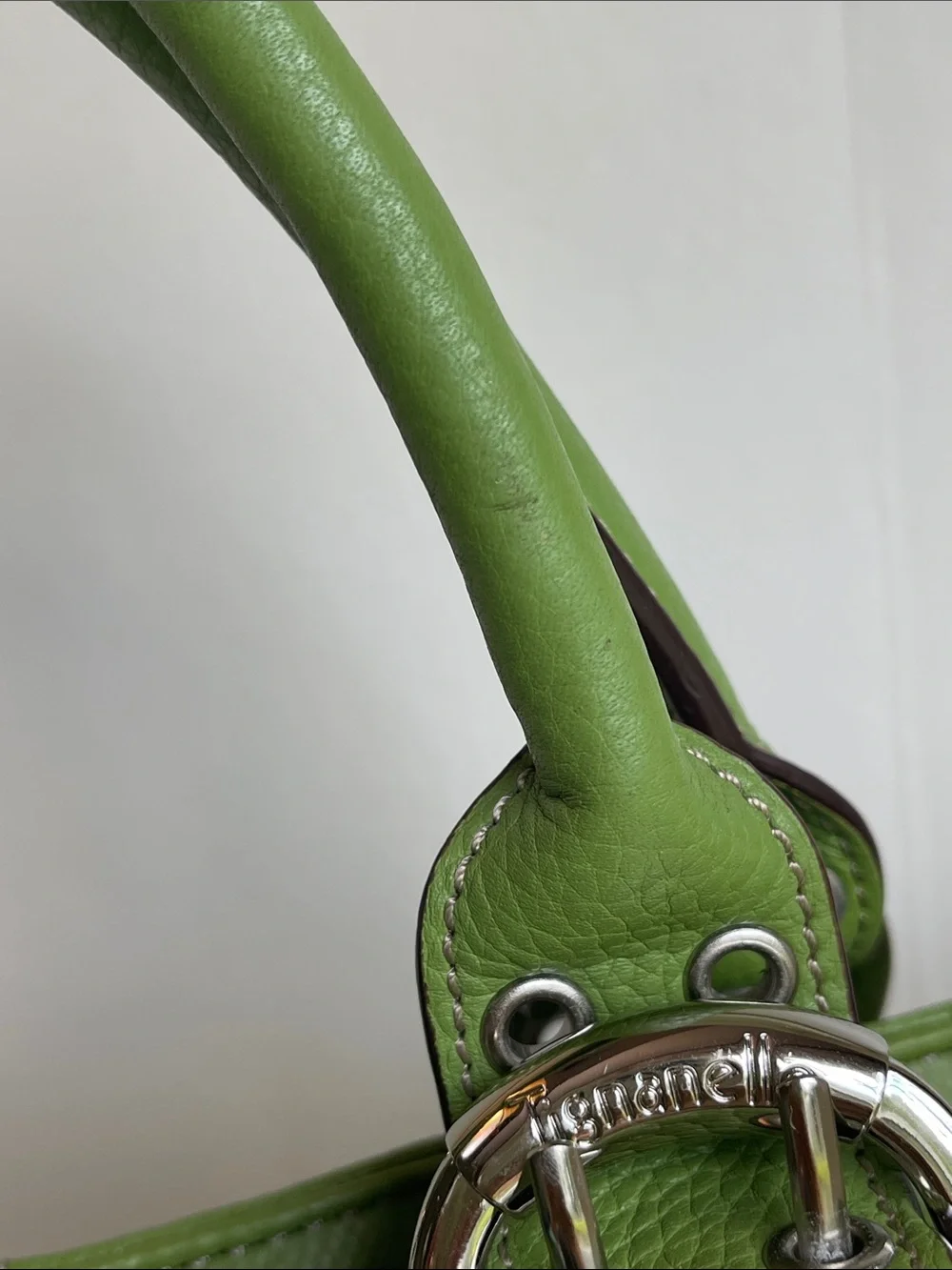 Tignanello Green Genuine Leather Handbag
